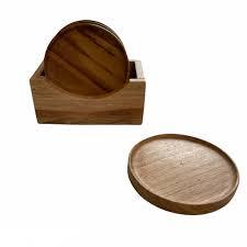 Classic Walnut Wood <b>Drink</b> <b>Coasters</b> Eco-Friendly Non-Slip Home Decor Handcrafted Natural Wood Cup <b>Coaster</b> Set By HAND MADE CRAFT - Product Image 5