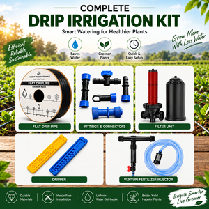 Accent International Complete Drip <b>Irrigation</b> Kit Flat Drip Pipe 16mm Plastic Agricultural System for Efficient <b>Watering</b> - Product Image 1