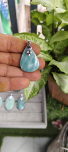 Colgante de ágata de ópalo azul de calidad superior más vendido, joyería de moda de alto grado para Feng Shui, regalo Premium al por mayor - Product Image 6