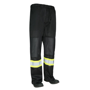 ADDAHAR ENTERPRISES Men's <b>Black</b> Workwear <b>Pants</b> Reflective Stripes Straight Fit Midweight Corduroy Eco-Friendly Waterproof Casual - Product Image 1