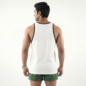 Australia USA True Sizing Men's White Tank <b>Top</b> With Red Logo Print Casual Style O-Neck Sleeveless <b>Top</b> - Product Image 2