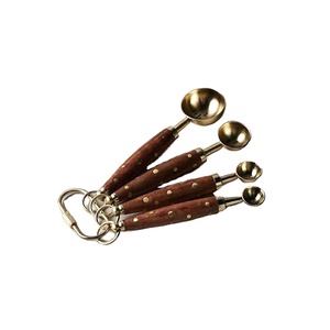 Stainless Steel <b>Gold</b> Plated Serving Spoon Set with Handmade Handle Design Luxury Modern Spoons Set for Restaurant Wedding Home - Product Image 1