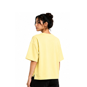 Custom Boxy T Shirts for Women Heavyweight Cotton Relaxed Fit Streetwear Short Sleeve Tee OEM ODM Private Label Clothing Womens - Product Image 5