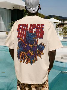 Camiseta Premium de Hip Hop para Hombre, Corte Holgado, Mezcla de Algodón, Tela Gruesa, Logotipo en Relieve - Product Image 3