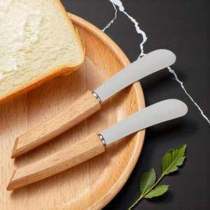 Stainless Steel Sheepsfoot Knife Wood Handle 0.6mm Thickness Kitchen Utility Blade Straight Edge DIY Crafting <b>Tool</b> - Product Image 6