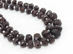 Perles rondes brutes en grenat rose naturel polies, brin de 8 pouces, 10-15 mm, pour la fabrication de bijoux, fournitures en gros - Product Image 2