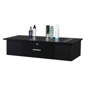 Stazione di Styling Classica Nera con Armadietto a Muro e Specchio per Salone di Bellezza, Spa e Barbiere - Product Image 5