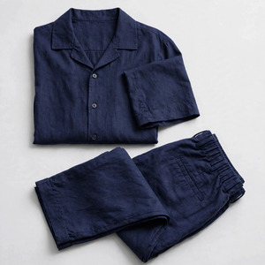 2026 Wholesale Summer Men's Casual Shorts <b>Set</b> Plain Color Solid 100% Cotton Jersey Quick Dry Knitted Customized Logo <b>Twin</b> <b>Set</b> - Product Image 4