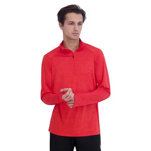 เสื้อยืดออกกำลังกายแขนยาวผู้ชายแบบซิป คอวี แห้งเร็ว ระบายเหงื่อได้ดี รุ่นขายดี - Product Image 6