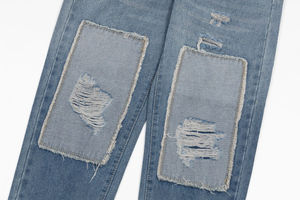 Jeans Anchos de Invierno con Bordado Personalizado, Ecológicos, de Alta Calidad, 100% Algodón, Ligeros, Transpirables, Lavado Vintage - Product Image 4