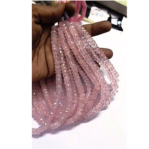 Lot de 12 brins de perles rondelles en quartz rose naturel de 6 mm et 11 mm, 1592 carats, Iroc Sales, longueur 13 pouces, pierres précieuses en vrac pour la fabrication de colliers - Product Image 4