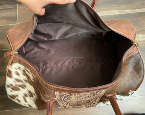 กระเป๋าเดินทางหนังวัวแท้ขนาดใหญ่ใช้ได้ทั้งชายและหญิงดีไซน์ทันสมัยออกแบบได้ตามที่ต้องการ - Product Image 6