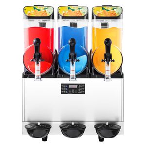 Macchina Professionale per Slushy a Tre Serbatoi da 15L in Acciaio Inox - Capacità 180 Bicchieri - Preparatore di Bevande Congelate per Margarita e Smoothie - Product Image 4