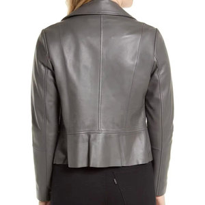 OEM High Quality Women's Coat New Model Casual Black Biker <b>Jacket</b> Zipper Women Coats PU <b>Leather</b> <b>Jacket</b> European American Women's - Product Image 2