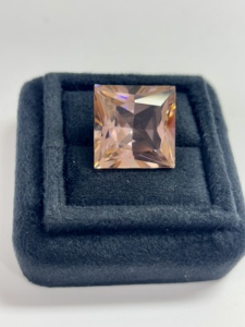 Saphir rose de laboratoire, Morganite, Corindon, pierres précieuses rondes à facettes, synthétiques, créées sur mesure, de couleur rose. - Product Image 2