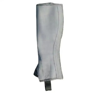 Premium Genuine Leather Horse Riding <b>Chaps</b> Adjustable Equestrian <b>Half</b> <b>Chaps</b> Professional Horseback Riding Safety Leg Covers - Product Image 2