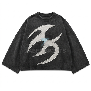 Fabricant OEM ODM au Pakistan, couleurs et logo personnalisés, t-shirt en tricot surdimensionné pour homme de haute qualité, style streetwear vintage, lavé, 100% coton - Product Image 1