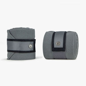 ผ้าพันขาสำหรับขี่ม้า โพโล ทำจากผ้าฟลีซนุ่ม ชุด 4 ชิ้น 5 สี เทา แดง น้ำเงิน ดำ ส้ม พร้อมแถบตีนตุ๊กแก - Product Image 1