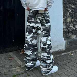 Jaffico International Men's Solid Color Ripped <b>Harem</b> Pants High Waist Distressed Street Style Eco-friendly Casual <b>Trousers</b> - Product Image 3