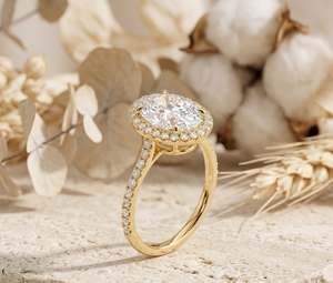 แหวนหมั้นเพชรโมอิสซาไนต์ทรงรีทองคำขาว 14K หรูหรา ขายส่ง รับผลิตตามแบบ OEM ODM เครื่องประดับชั้นดี - Product Image 3