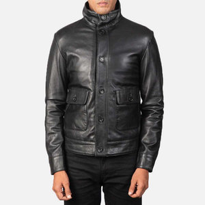 Chaqueta de Cuero para Hombre, Invierno, Cierre Frontal con Cremallera, Logotipo, Impermeable, Resistente al Viento, Estilo Urbano, Personalizable OEM - Product Image 3