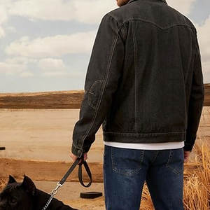 Veste en jean doublée en flanelle pour homme, coupe cowboy classique, style western, coupe slim, vintage, robuste, style camionneur, streetwear, vestes tendance - Product Image 6