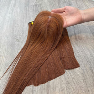 Ensemble Bundle avec fermeture couleur brune cheveux humains de haute qualité beaux cheveux humains vietnamiens bruts dentelle suisse partie centrale - Product Image 1