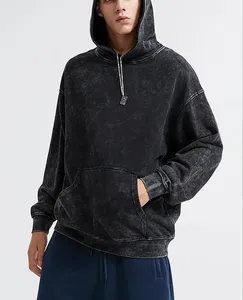 Acid Wash Hoodie Vintage Washed Oversized Fleece Soft Breathable Comfortable Warm Casual Street Style 100% Cotton Winter Unisex - Product Image 4