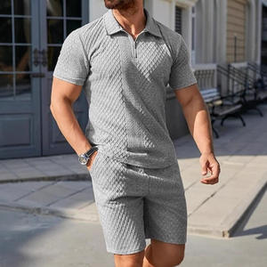 Ensemble de survêtement d'été à manches courtes, style streetwear, léger, respirant, décontracté, unisexe, avec logo personnalisé, haute qualité - Product Image 4