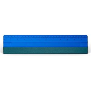 Righello universale in vinile PP rigido blu da 12 pollici (30 cm) con raschietto a 4 angoli per installazione pellicole oscuranti vetri, con feltro - Product Image 1
