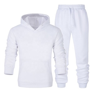 Factory Direct Homme Men's Melegito Sportswear Sweatsuit Set Spordidress Plain Hoodie & Pants Blank Casual Trenerka Tracksuit - Product Image 2