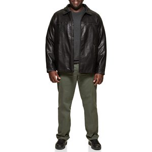 Chaqueta de Cuero para Hombre a Precio de Mayoreo, Chaquetas de Cuero Genuino para Hombre en Colores Sólidos, Cómodas y con Movimiento Libre - Product Image 1