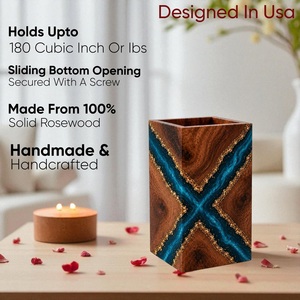Handmade Resin Wood X Shape Eco-Friendly Durable Cremation Urn with American Style - Product Image 4