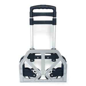 Carrello Portatile Pieghevole in Alluminio Nero con 4 Ruote per Bagagli - Product Image 6