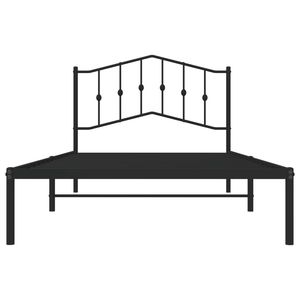 Base de Cama Doble Moderna de Acero Negro, Diseño Rectangular, Cama de Metal - Product Image 5