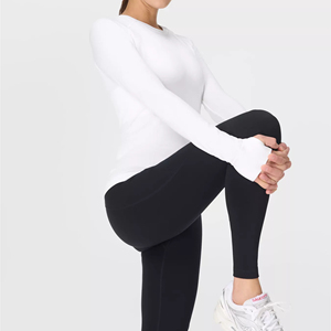 Leggings de Yoga Unisex para Mujer, Cintura Alta, Alta Compresión, Transpirables, Antibacterianos, con Costuras, de Spandex/Nylon, Largo hasta el Tobillo, con Transferencia de Calor - Product Image 3