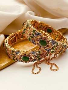 Gold Plated Adjustable <b>Bangles</b> for Women Fashion Jewelry <b>Sets</b> Trendy Fashion Bracelet Jewelry Wholesale Manufacturer - Product Image 2