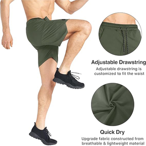 Shorts de sport pour homme sans poches, coupe minimaliste, légers, compressifs, pour la course à pied et l'entraînement - Product Image 3