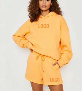 Women's Summer Clothing Wholesale Biker Shorts Suit Set Sportswear Custom 2 Piece <b>Crop</b> Tank <b>Top</b> Shorts Set 100% Cotton Pattern - Product Image 5