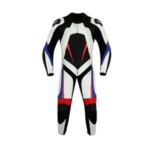 Men's Full Sleeve genuine leather Motorcycle <b>Racing</b> Suit Color Blocked Black White Red Blue Breathable All Seasons Adult <b>jackets</b> - Product Image 1