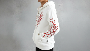 Sweats à capuche zippés d'hiver style streetwear 100 % coton, motif uni, écologiques, respirants, légers avec poids de tissu personnalisable - Product Image 6