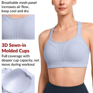 OEM High Fashionable Women's Shoulder Crop Sports <b>Bras</b> Spandex Lining Best Selling Padded Yoga Sports <b>Bra</b> <b>Low</b> Online Sports <b>Bras</b> - Product Image 1