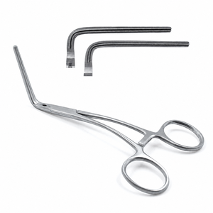 Pinza de Bulldog con mango anular DeBAKEY, mandíbula en ángulo de 90 grados, 4 cm (3-3/4 pulgadas) de longitud total, 10 cm, para cirugía cardiotorácica ZETOMEDPRO - Product Image 1