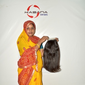 Perruque de luxe en cheveux indiens Remy avec closure 7x7, 100% naturelle noire, pré-épilée, en dentelle, pleine densité, sans colle, avec ligne de cheveux pré-épilée - Product Image 6