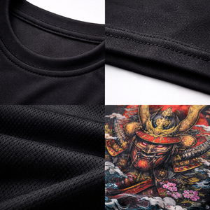 Camiseta Gráfica de Alta Calidad para Hombre, Negra, Manga Corta, Estilo Urbano, Estampado de Guerrero de Anime, Informal, para Verano - Product Image 6