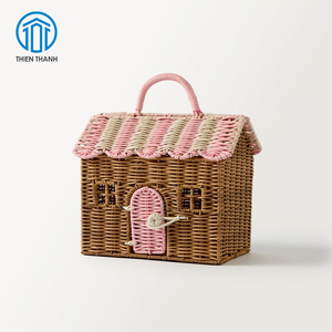 Best Selling New Design Handmade Rattan House <b>Storage</b> <b>Basket</b> High Quality Wicker <b>Toy</b> <b>Basket</b> Nursery Home Organizer - Product Image 1