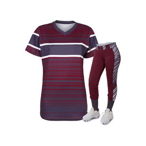 Uniforme de softball pour femmes adultes de haute qualité avec tissu respirant en polyester, texture lisse, tenue décontractée - Product Image 5