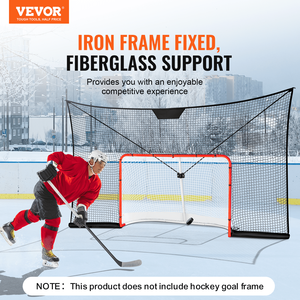 12x7FT Outdoor Street Hockey Training Equipment <b>Goal</b> Backstop <b>Net</b> for Sport Target Netting - Product Image 2