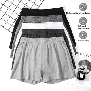 Shorts en coton de couleur unie pour hommes, taille élastique, respirant, vêtements de sport décontractés, gris noir - Product Image 4