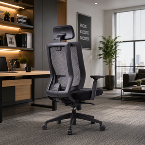 Chaise de bureau ergonomique KINSHA, best-seller, pour la maison, le bureau ou la chambre, multifonctionnelle, en tissu maillé respirant, avec accoudoirs fixes réglables en hauteur - Product Image 1